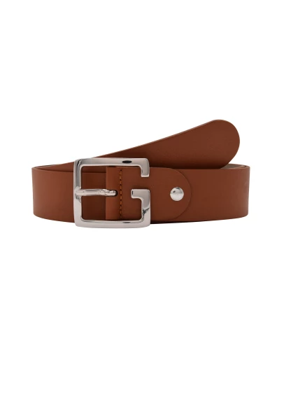 Leslii Premium Gürtel echter Leder-Gürtel brauner Gürtel Breite 4cm Kalbs-Nappaleder Narbung Cognac Tägliche Deals