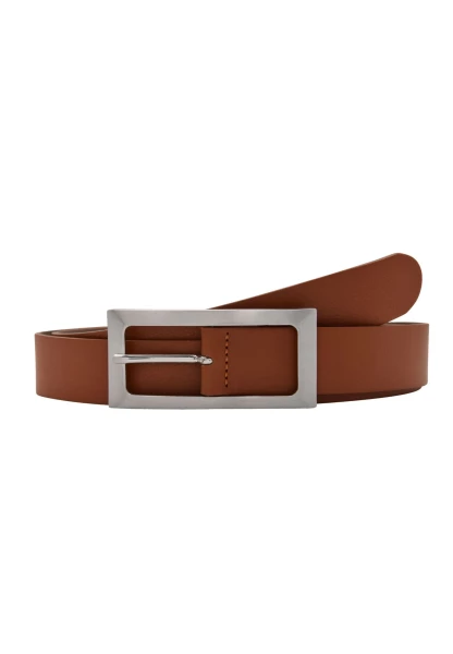 Leslii Premium Gürtel echter Leder-Gürtel brauner Gürtel Breite 3cm Kalbs-Nappaleder Narbung Cognac Nur noch ein Tag übrig