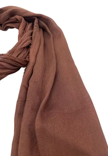 Leslii Schal Uni Viskose Bambus Natur-Schal einfarbig nachhaltig Bamboo Braun Schoko Outlet