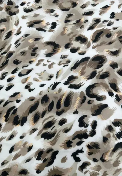 Leslii Schal Leo Muster in Beige Schwarz Hotsell