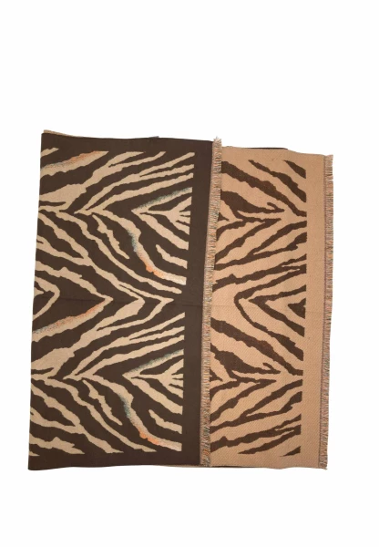 Leslii Schal mit Zebra-Muster Coffee Braun Fabrik Onlineshop