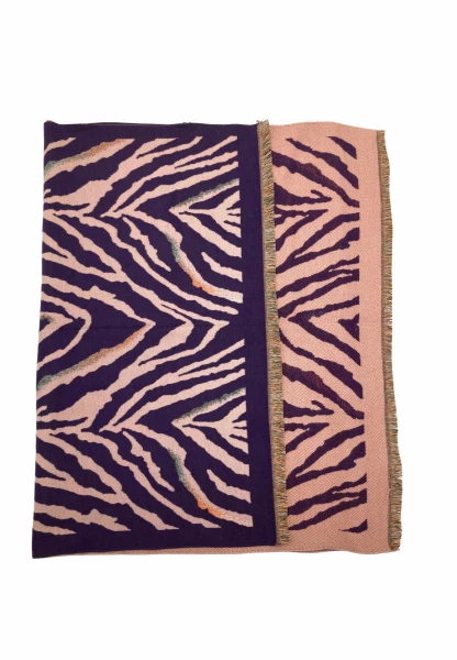 Leslii Schal mit Zebra-Muster Lila Sonderangebot