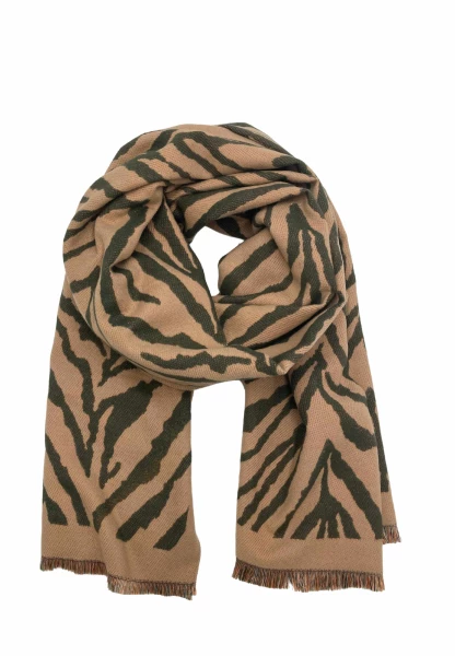 Leslii Schal mit Zebra-Muster Oliv Günstig kaufen