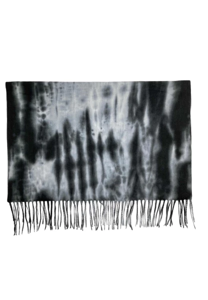 Leslii Schal Fransen Batik Schwarz Grau Muttertagsangebot