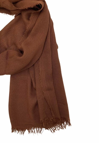 Leslii Schal Uni Viskose Bambus Cognac Braun Valentinstagsangebot