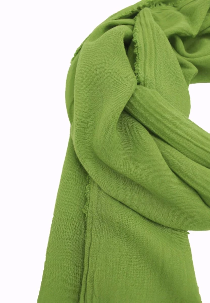 Leslii Schal Uni Viskose Bambus Natur-Schal grüner Schal einfarbig nachhaltig Bamboo Apfelgrün Wochenangebot