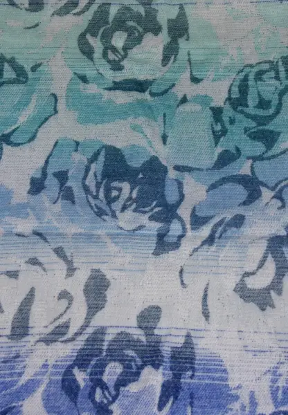 -50% SALE Leslii Schal Blumen-Muster Rosen gemusterter Fransen-Schal Muster-Schal in Blau Mint Super Rabatt