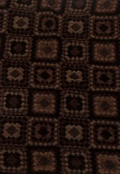 -50% SALE Leslii Schal Kachel-Muster brauner Muster-Schal Fransen-Schal gemustert in Camel Braun Clearance-Verkauf