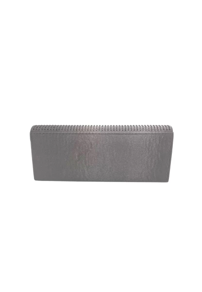 Leslii Clutch Handtasche Glitzer Steinchen in Grau Rabatt