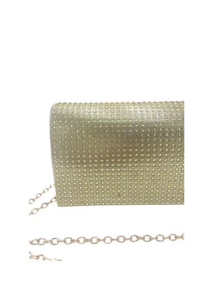 Leslii Clutch Handtasche Glitzer Steinchen in Gold Flash Sale