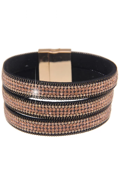 Leslii Last Chance Armband Statement Strass - 08/braun Neuheiten