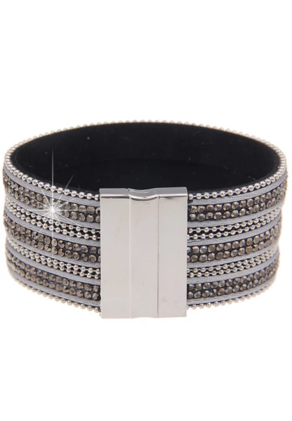 Leslii Last Chance Armband Statement Strass - 13/grau Bestseller