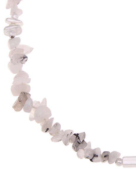 Leslii SALE kurze Kette Steinsplitter grau - 13/grau Letzte 2 Tage