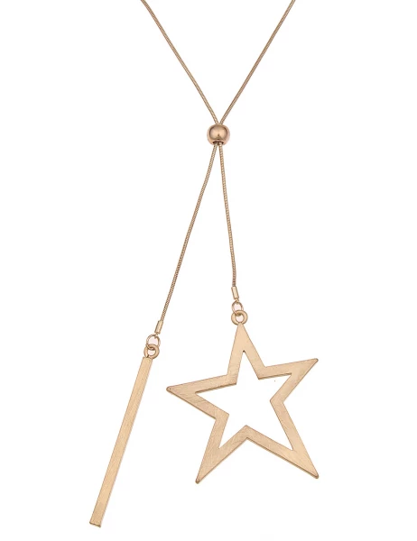 -50% SALE Leslii Lange Halskette Sternen Stab in Gold Hotsell
