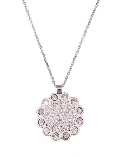 -50% SALE Leslii Premium Quality Damen-Kette Lange Halskette Glitzer Look aus Edelstahl Kostenloser Versand