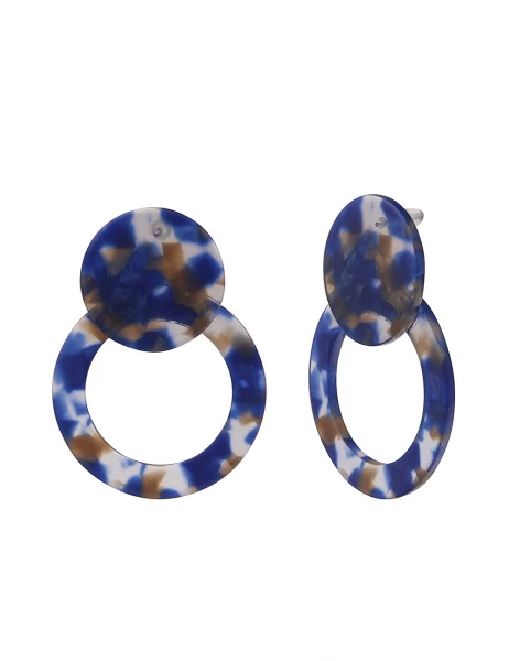 -50% SALE Leslii Ohrringe Ohrhänger Meeresbrise in Blau Braun Sonderangebot