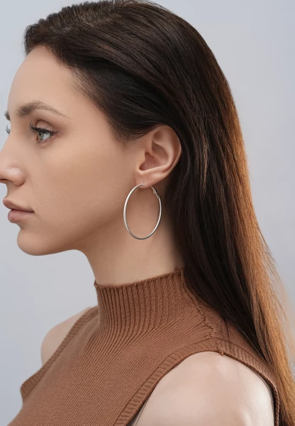 Leslii Ohrringe Creolen Classic in Silber Bestseller
