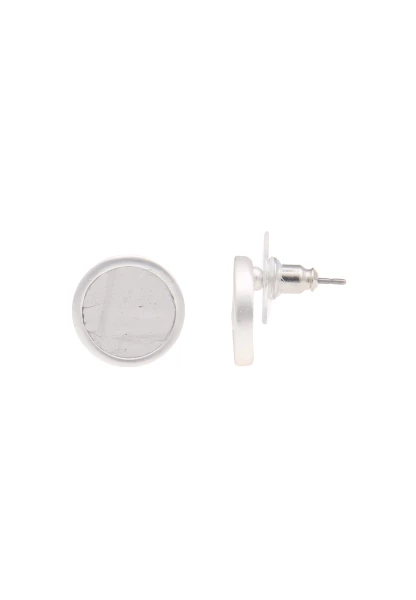 Leslii -70% SALE Ohrringe Ohrstecker Leder Scheibe in Weiß Neueste Stile