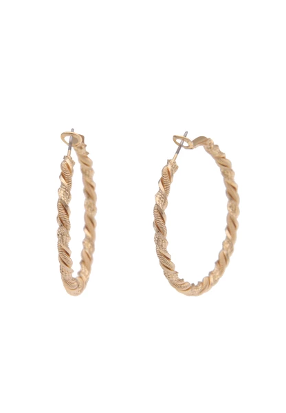 Leslii Ohrringe Creolen Muster Swirl in Gold Speichern exportieren