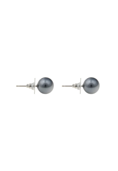 Leslii Damen-Ohrringe Classic Perlen-Ohrringe graue Perlen-Stecker 12mm Ohrstecker in Grau 2025