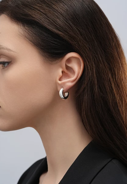 Leslii Basic Creolen in Silber Günstig kaufen