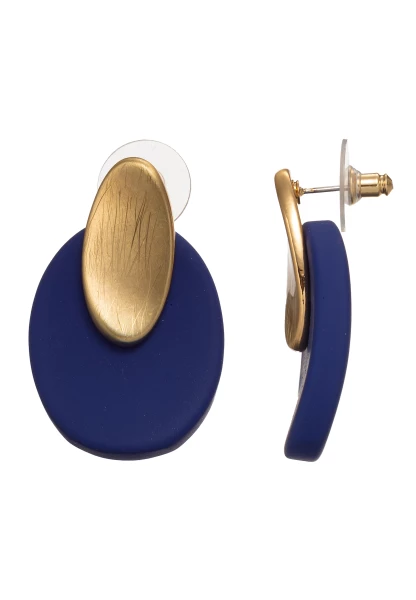 Leslii Brushed Ohrring Blau Black Friday