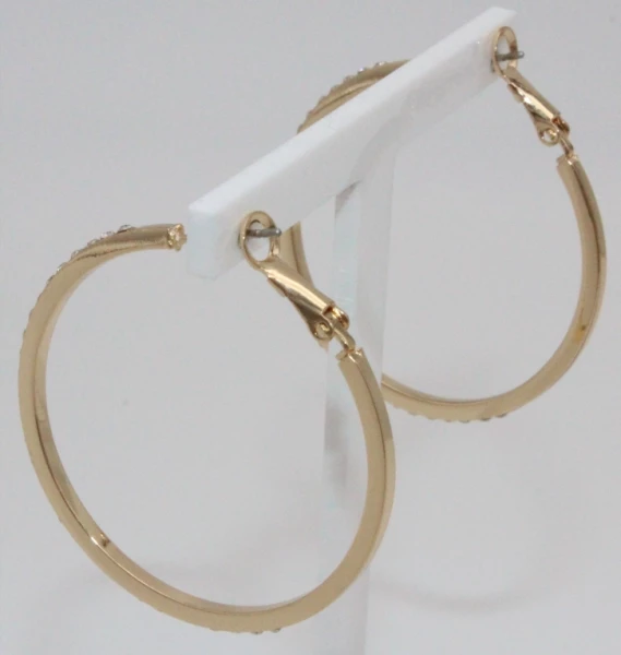 Leslii Damen-Ohrringe Glitzer Creolen Strass-Ohrringe Modeschmuck-Ohrringe Ohrschmuck Gold Bis zu 65% Rabatt