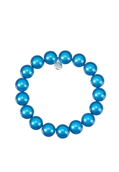 Leslii Reflective Pearl Perlen-Armband Magic 3D-Effekt Ø 12mm in Blau Meist gekauft
