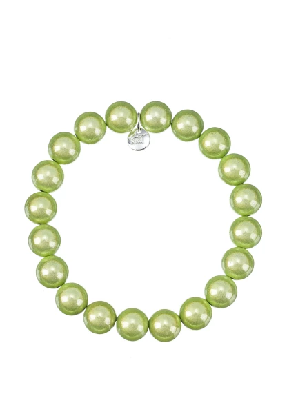Leslii Reflective Pearl Perlen-Armband Magic 3D-Effekt Ø 10mm in Grün Blitzverkäufe