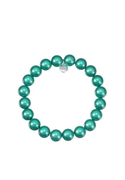 Leslii Reflective Pearl Perlen-Armband Magic 3D-Effekt Ø 10mm in Türkis Kostenloser Versand
