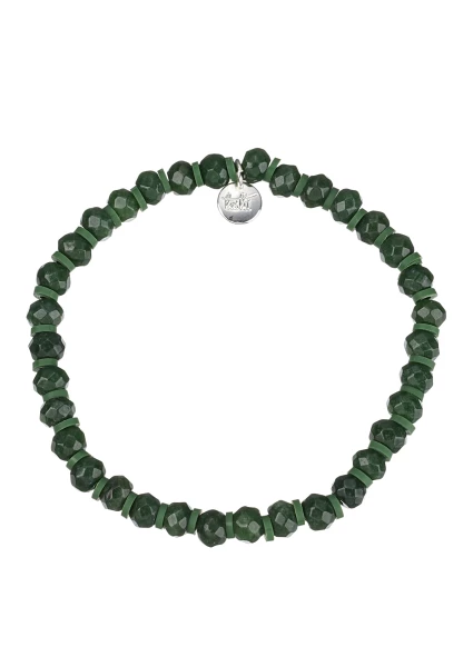 Leslii Armband Glasperlen in Khaki Grün Versandkostenfrei