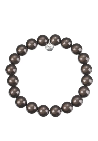 Leslii Reflective Pearl Perlen-Armband Magic 3D-Effekt Ø 10mm in Taupe Vatertagsangebot