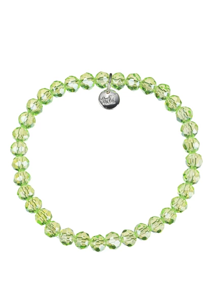Leslii Damen-Armband Kate Kristall Glasperlen dehnbar Grün Riesige Ersparnisse