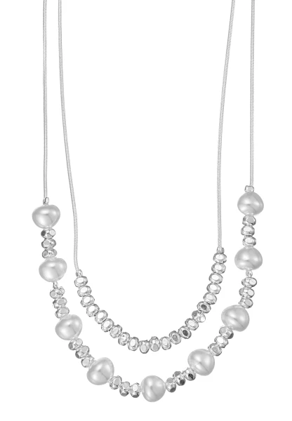 Leslii kurze Layering Kette Pearls Silber zollfrei
