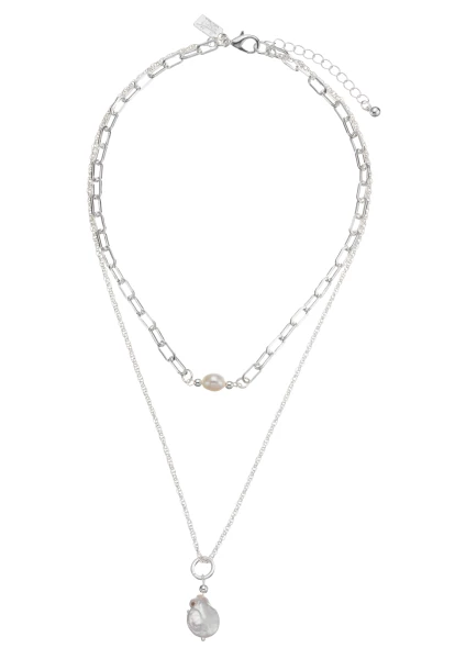 Leslii kurze Layering-Kette mit Süßwasserperlen Angebote