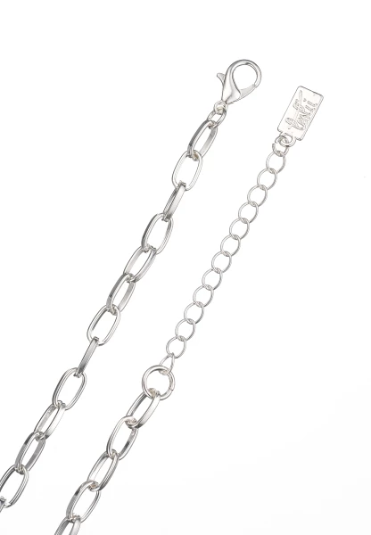 Leslii Kurze Halskette Glieder-Kette Glitzer Y-Kette in Silber Schlussverkauf