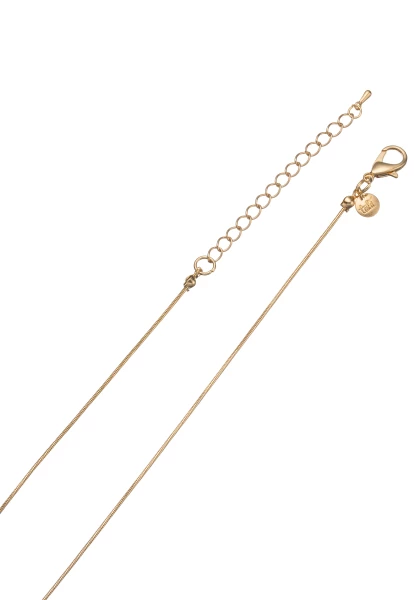 Leslii Lange Halskette Naturstein Tropfen Blau Gold Meist gekauft