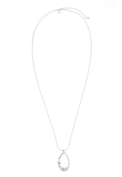 Leslii lange Halskette Spiraldrop | Silber Kostenloser Versand