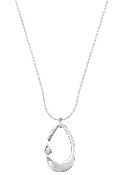 Leslii lange Halskette Spiraldrop | Silber Kostenloser Versand