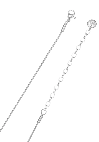 Leslii kurze Schlangenkette Strasskreis | Silber Fabrik Onlineshop