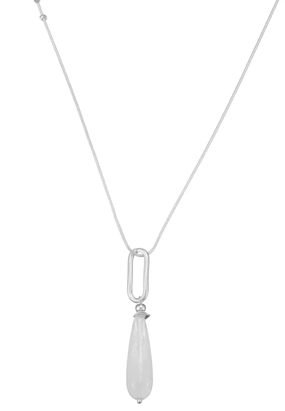 Leslii lange Schlangenkette Stone | Silber Fabrikpreis