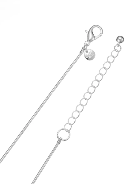 Leslii lange Schlangenkette Heart Stone | Silber Sonderangebot