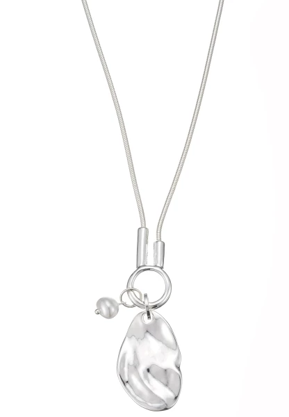 Leslii lange Schlangenkette Scheibenanhänger | Silber Günstig kaufen
