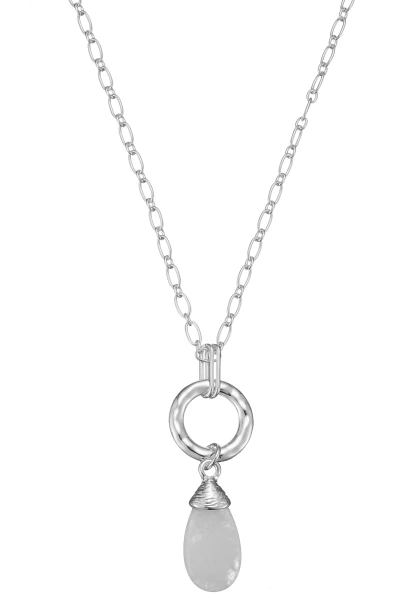 Leslii lange Halskette Stone Silber Cyber Monday