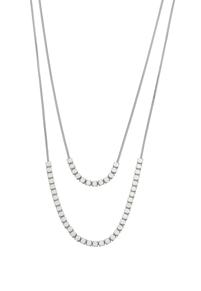 Leslii Kurze Kette Layering Würfel Silber Jubiläumsangebot