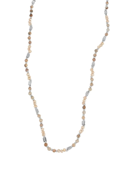 Leslii Kurze Kette Natursteine Stainless Steel Braun Bestseller