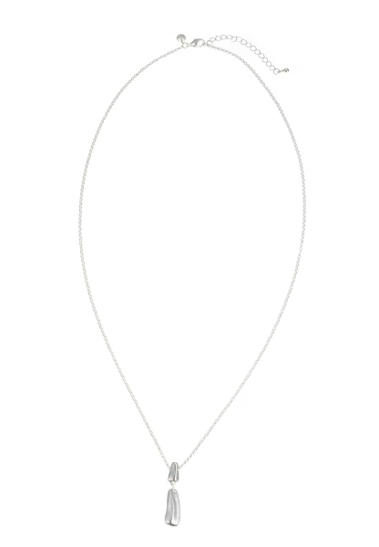 Leslii Lange Halskette Matt Look in Silber Kauf eins, bekomm eins gratis