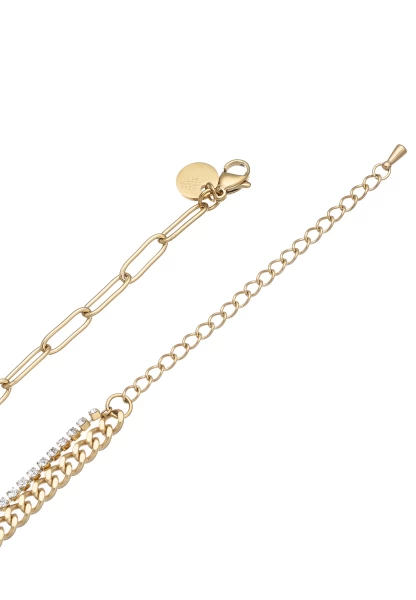 Leslii Kurze Halskette Glitzer Panzer-Kette Gold VIP-Rabatte