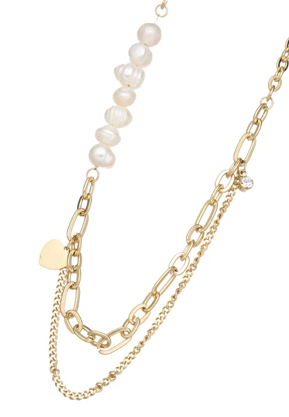 Leslii Kurze Layering-Kette Herz Gold Super Sparpreis