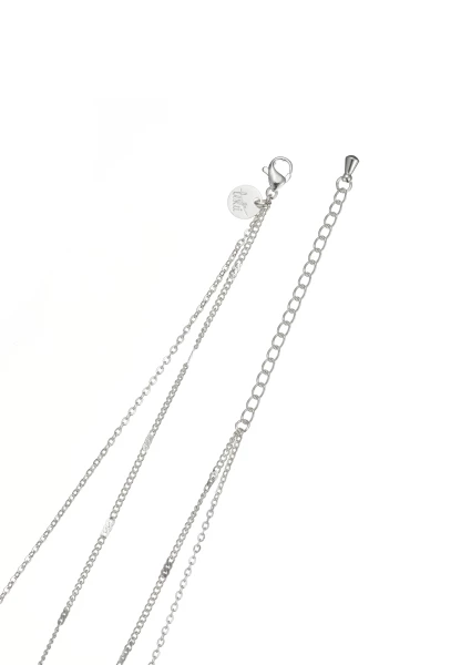 Leslii Halskette Layering Stainless Steel echte Perle Silber Kostenlose Rückgabe